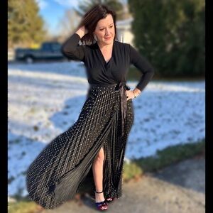 Elegant “Deanne” Wrap Dress